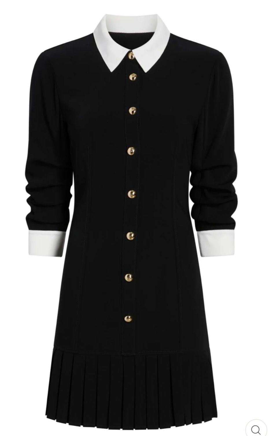 Cinq a Sept Drapey Crepe Lucilla Dress in Black and White