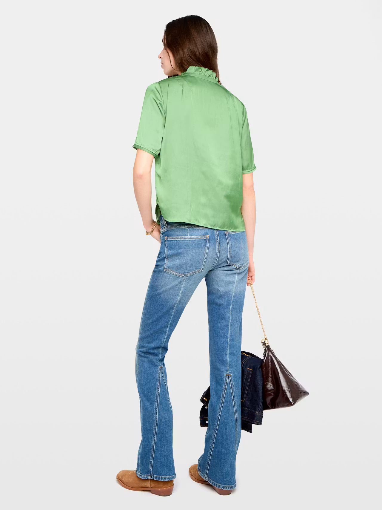 Zadig & Voltaire - Topher Satin Top - Verveine