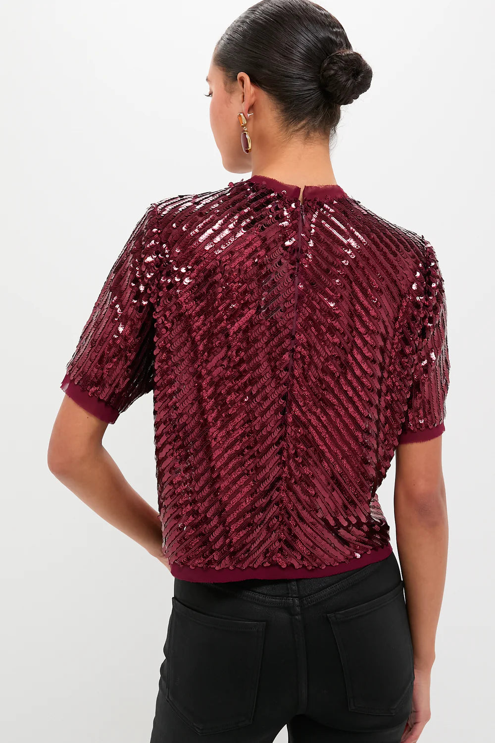Hunter Bell - Pixie Top - Mulberry Sequin
