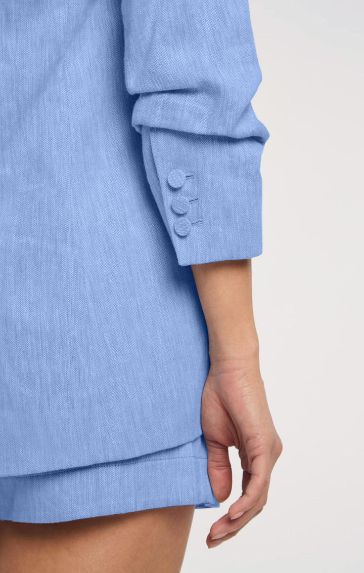 Cinq a Sept - Linen Suiting Kylie Blazer - Ultramarine