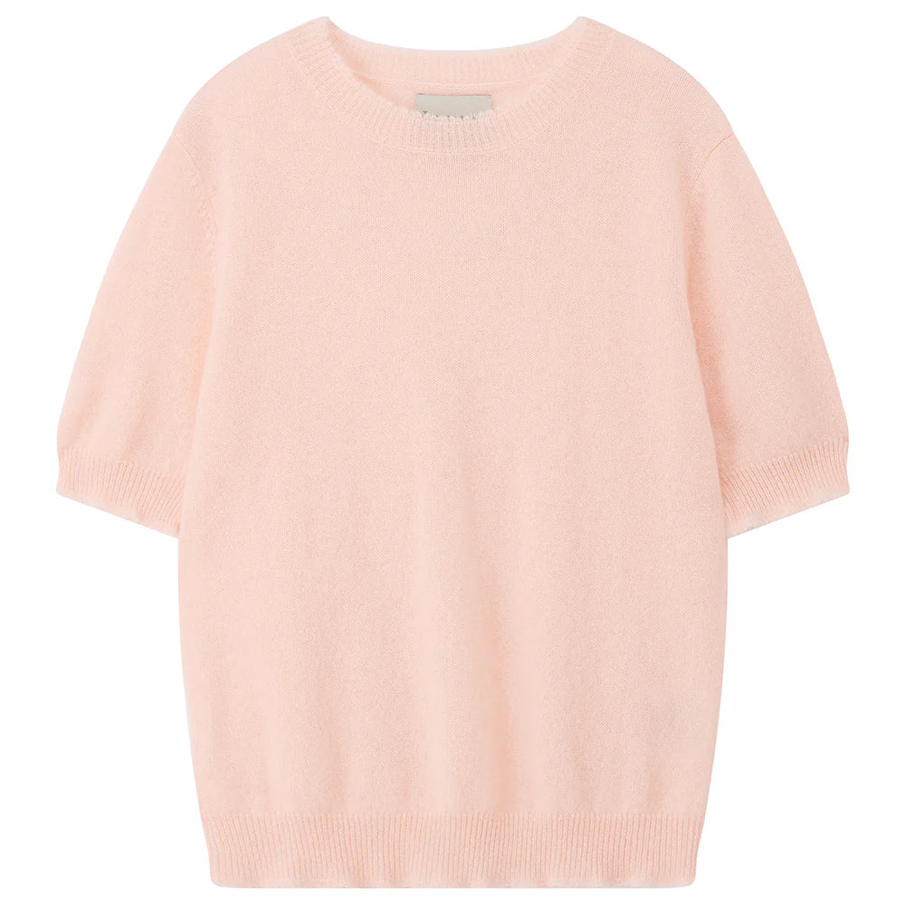Jumper 1234 Distressed Cashmere T SHirt in Powder Puff