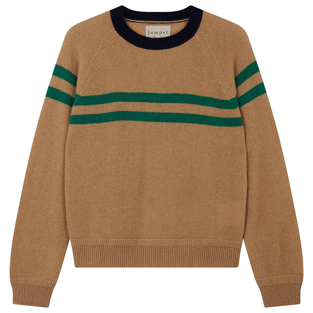 Jumper1234 - Chest Stripe Crew - Camel