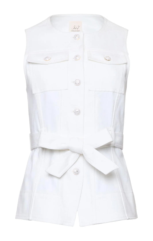 Cinq a Sept - Rennee Vest - White Denim