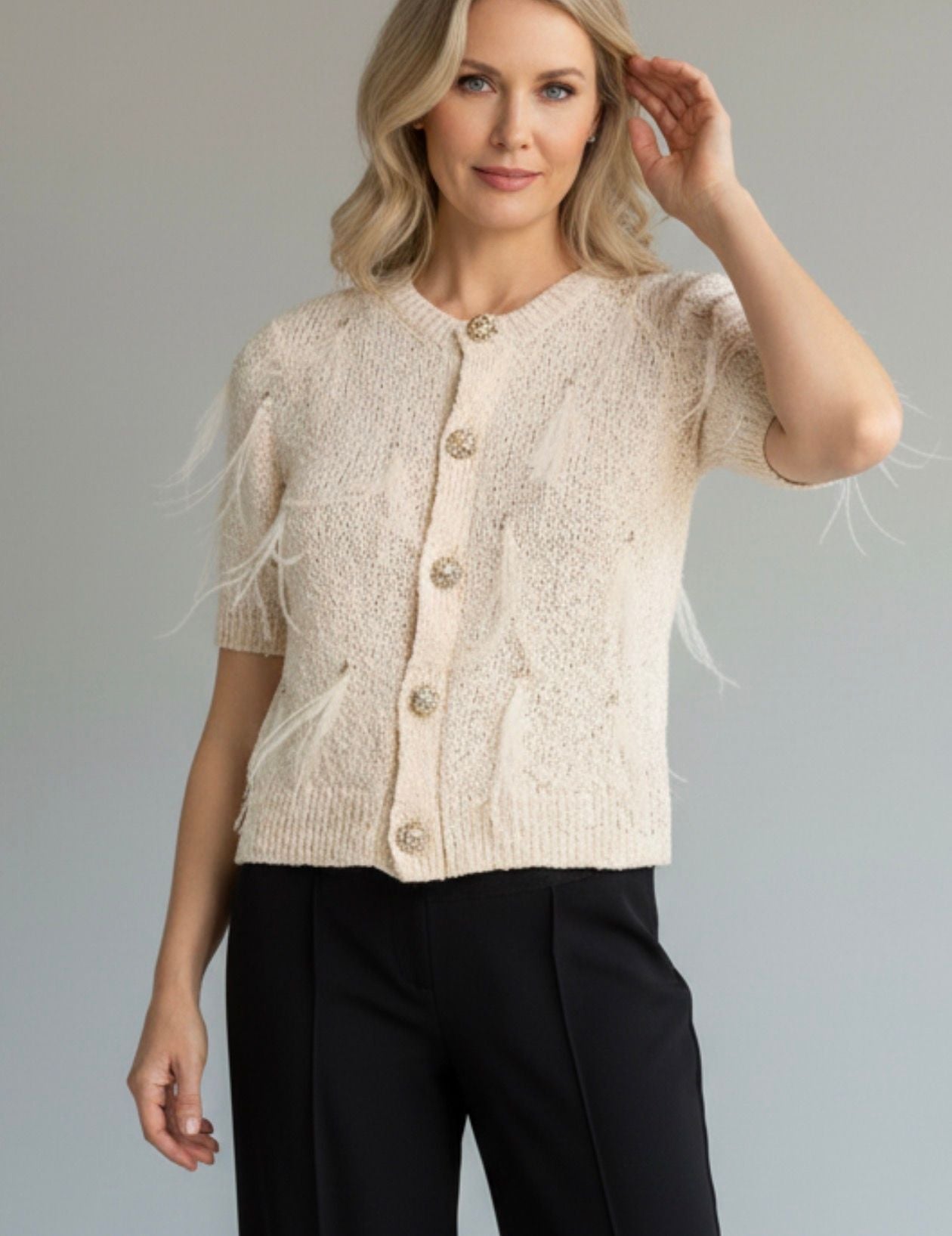 Cinq a Sept Coralie Cardigan in Natural
