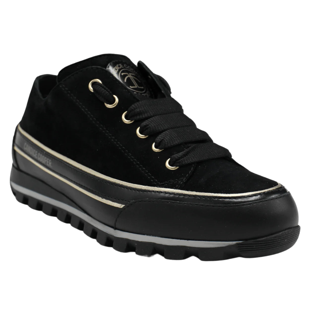 Candice Cooper Janis Velvet Suede Sneaker Black