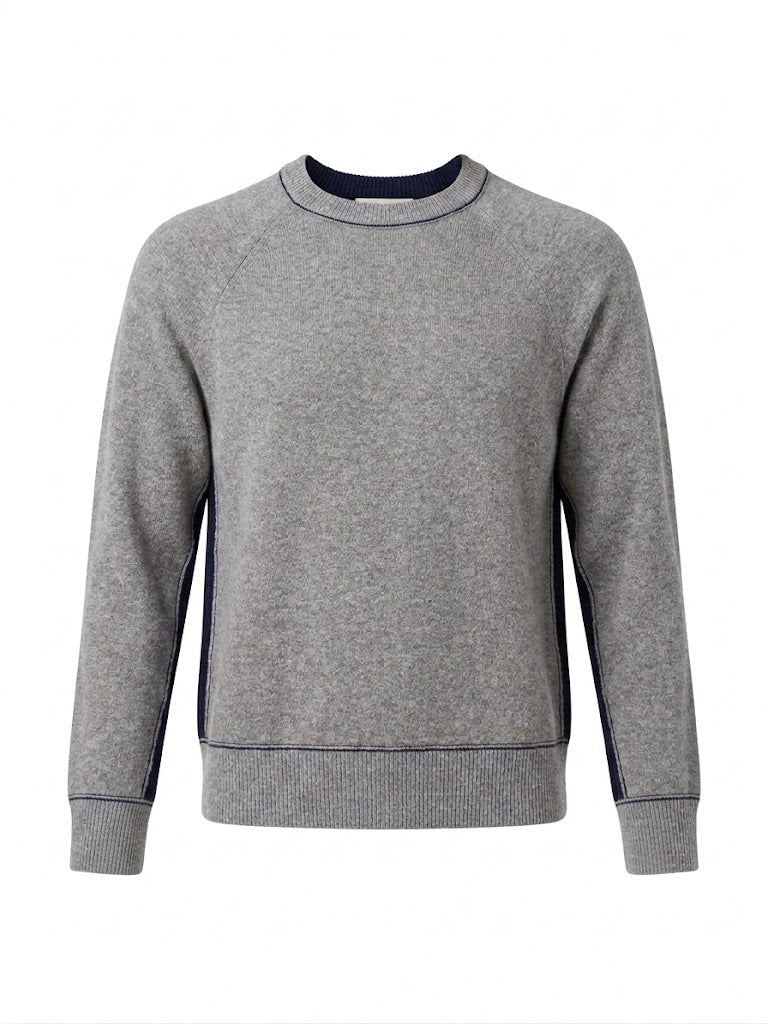 Jumper1234 - Double Face Sweat - Grey/Navy