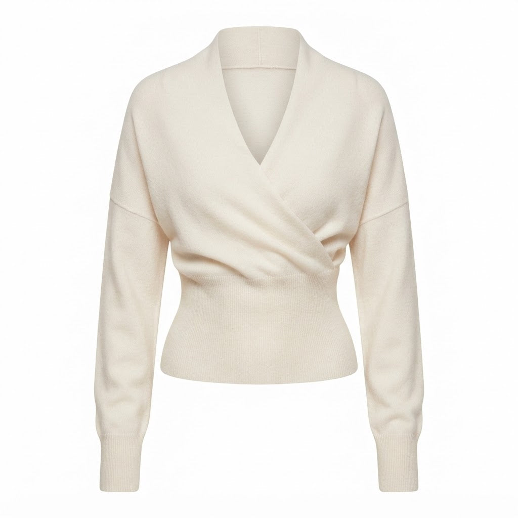 Estheme - Wrap Sweater - Cream