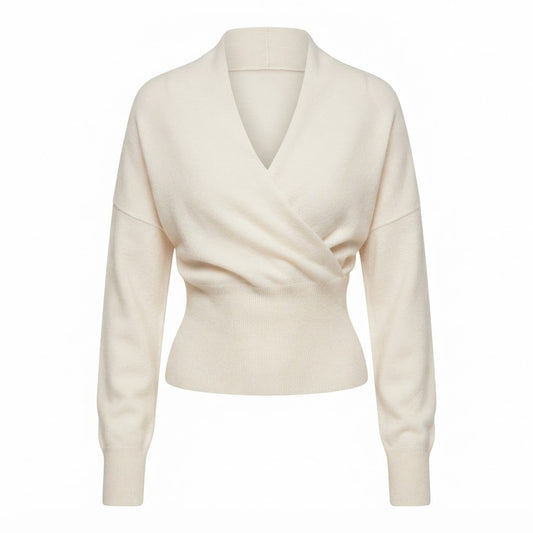Estheme - Wrap Sweater - Cream