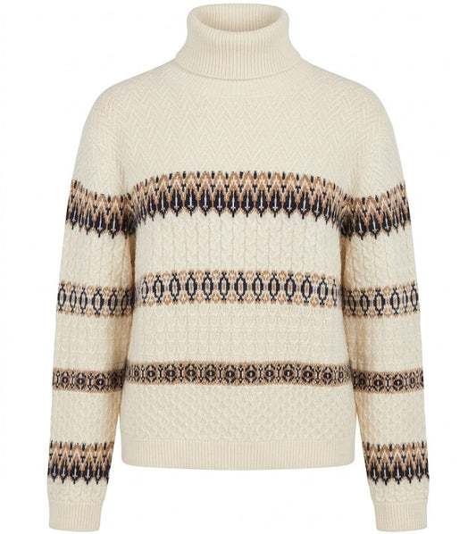 Jumper1234 - Snowflake Cable Roll Collar - Angel