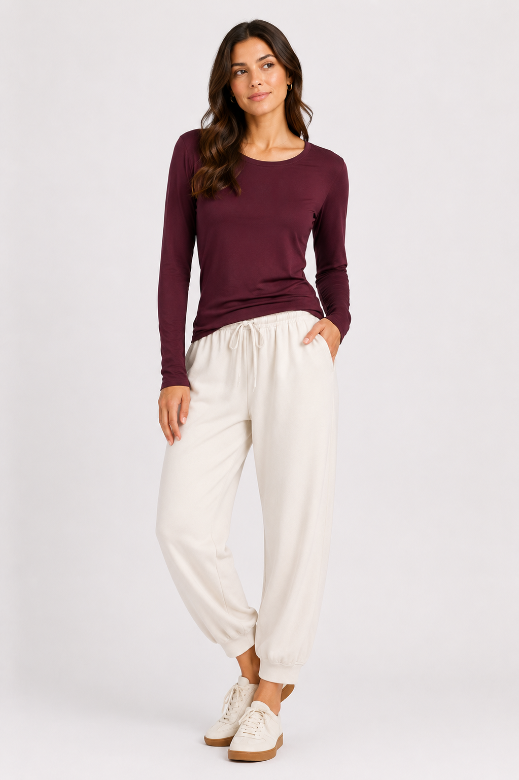 MILA - Long Sleeve Crew - Pinot