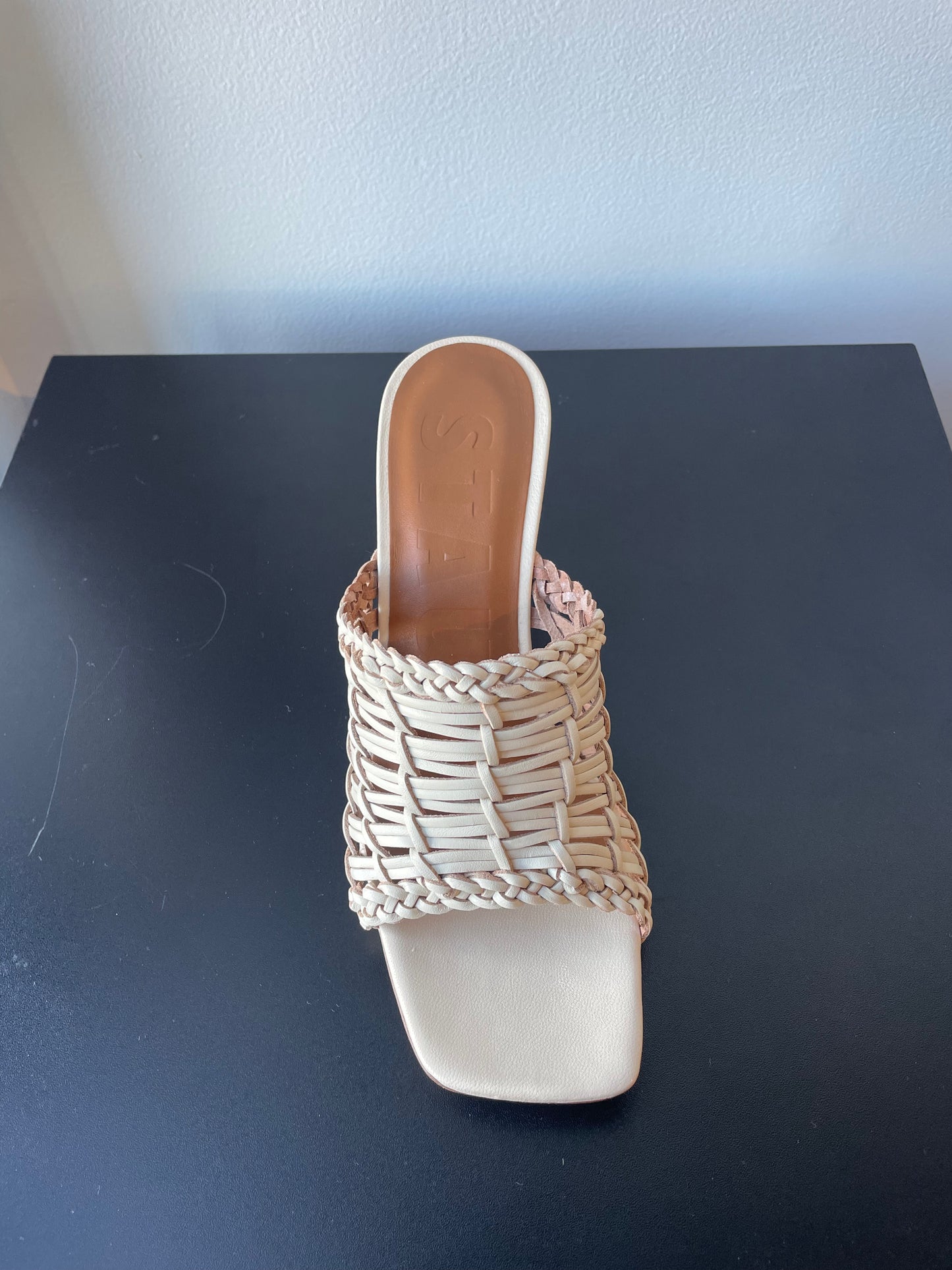 Staud- Blair Woven Wedge- Cream