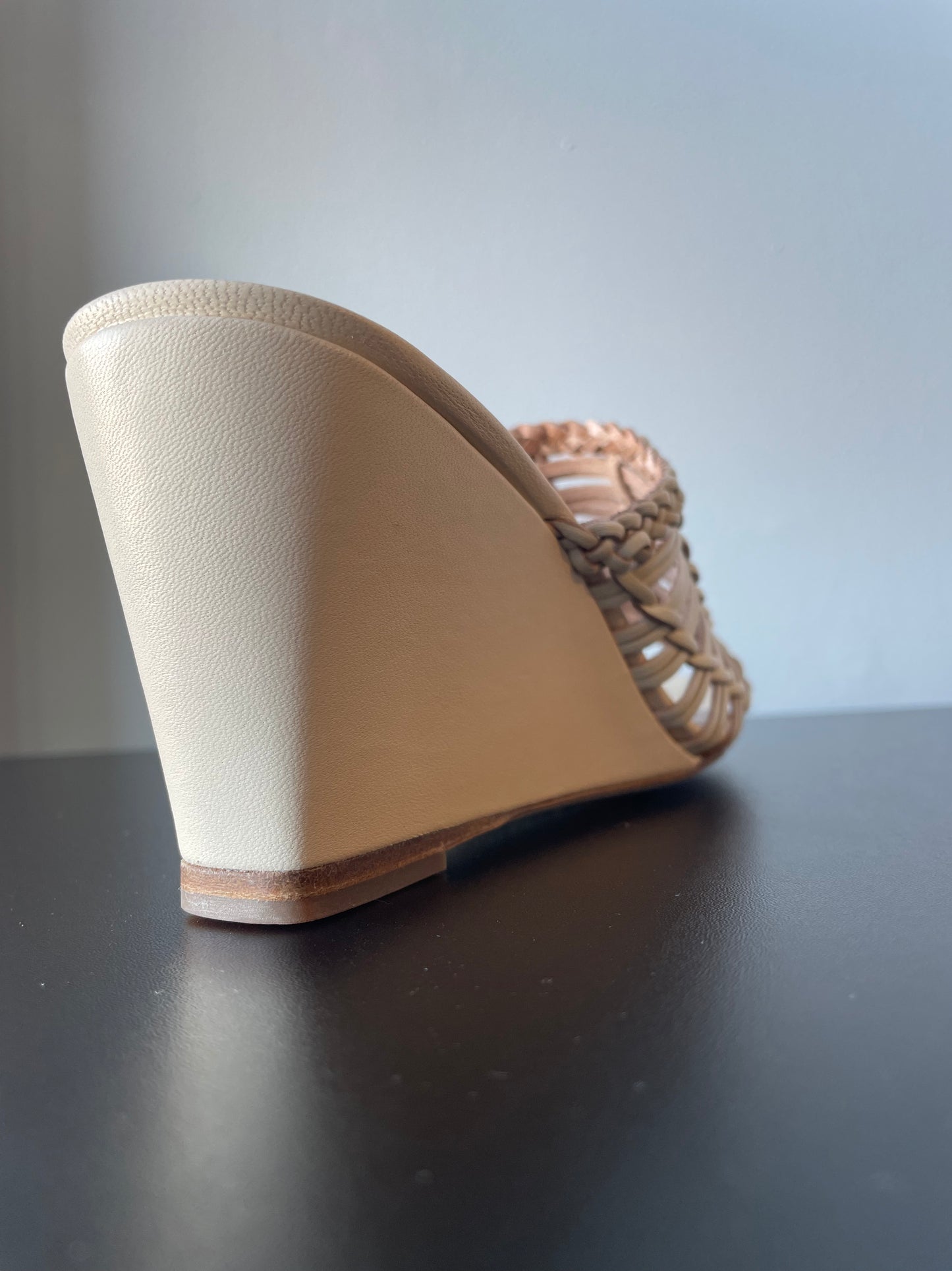 Staud- Blair Woven Wedge- Cream
