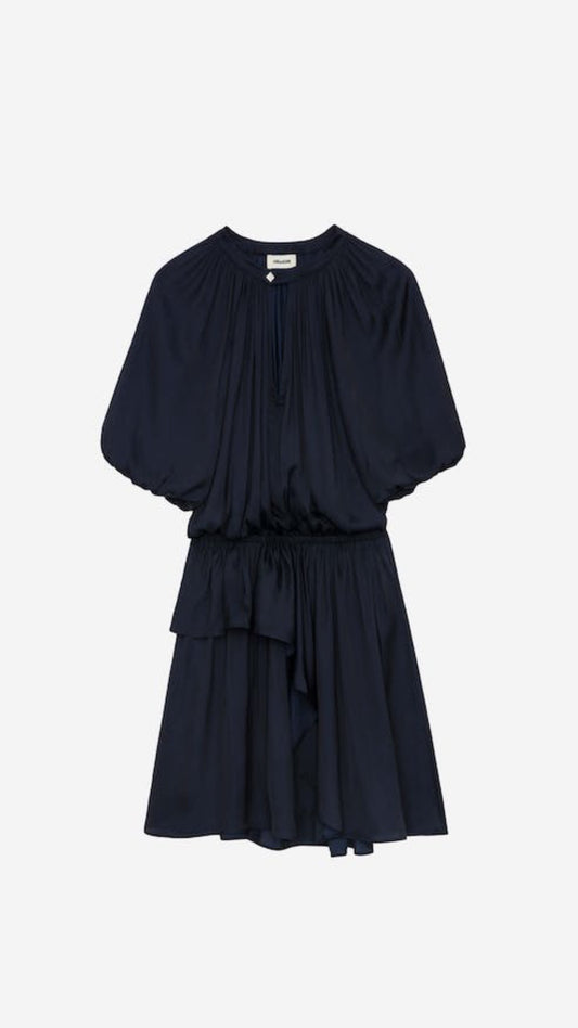 Zadig & Voltaire- Romina Satin Dress- Encre (Navy) - LAST ONE