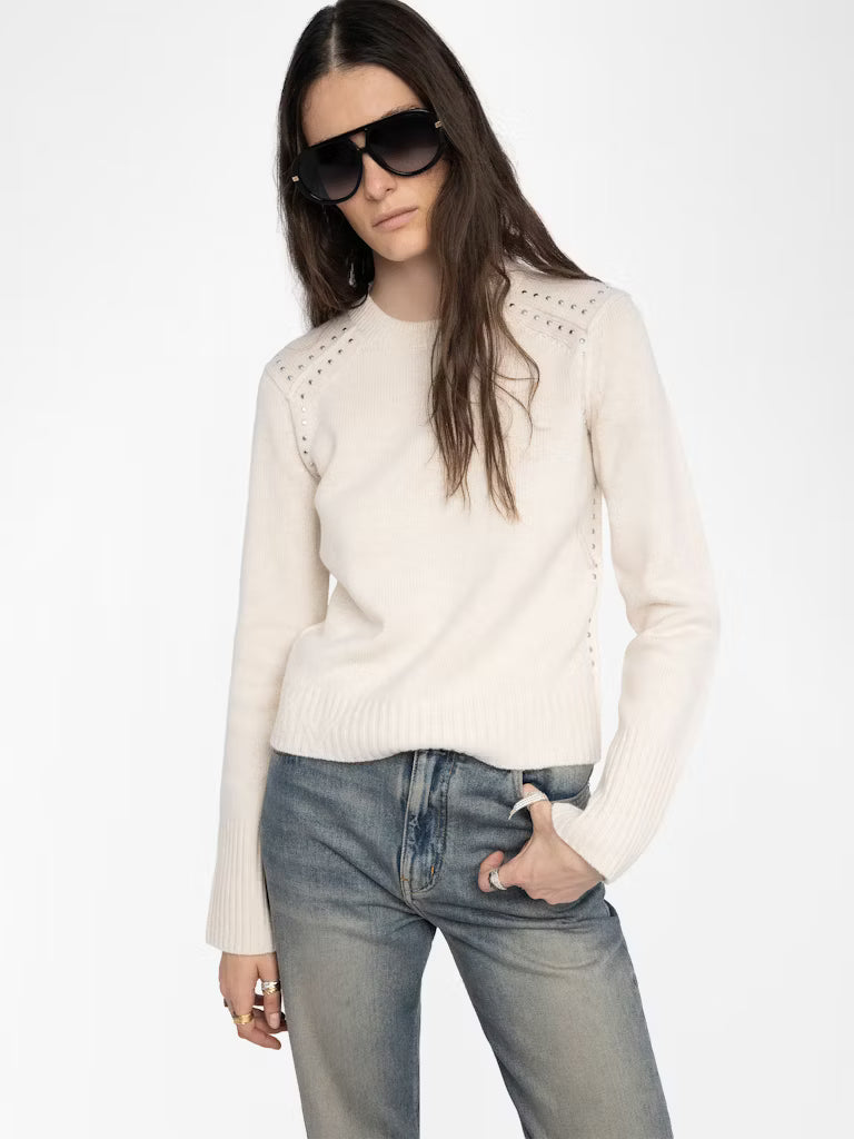 Zadig & Voltaire Nalty Sweater in Ecru