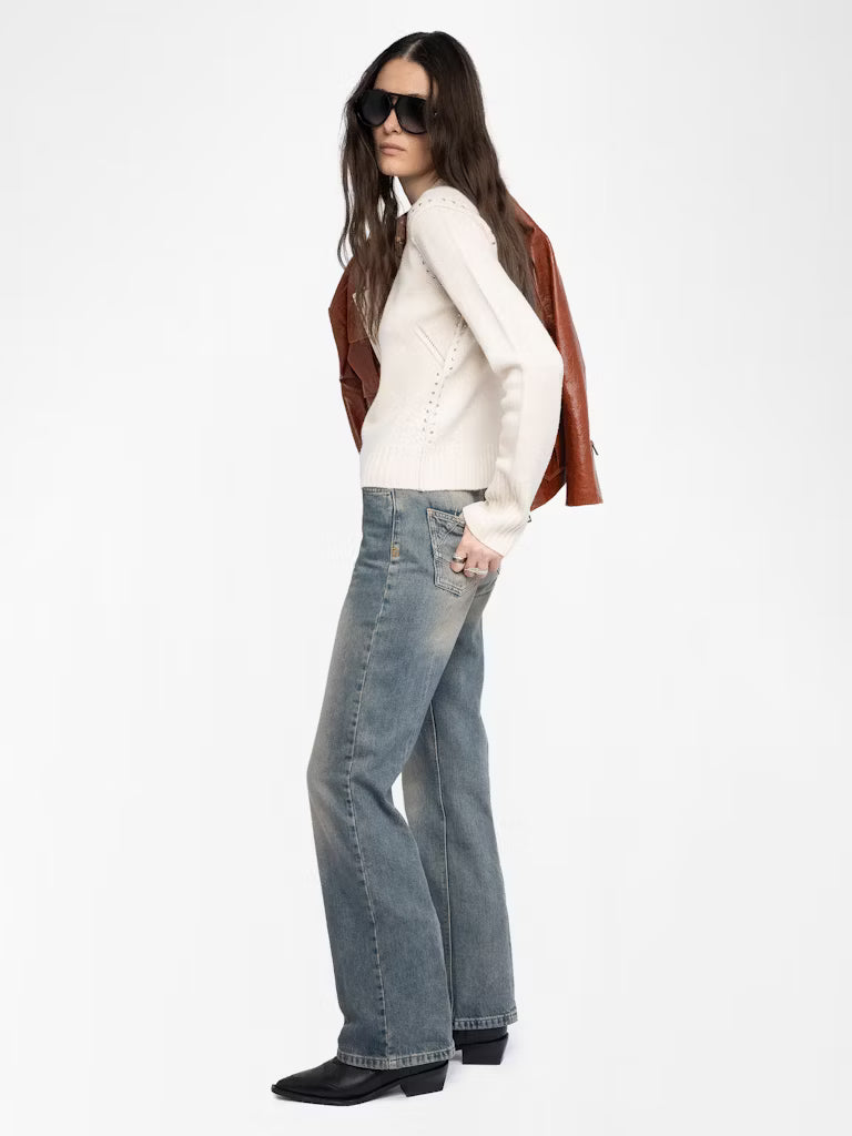 Zadig & Voltaire Nalty Sweater in Ecru