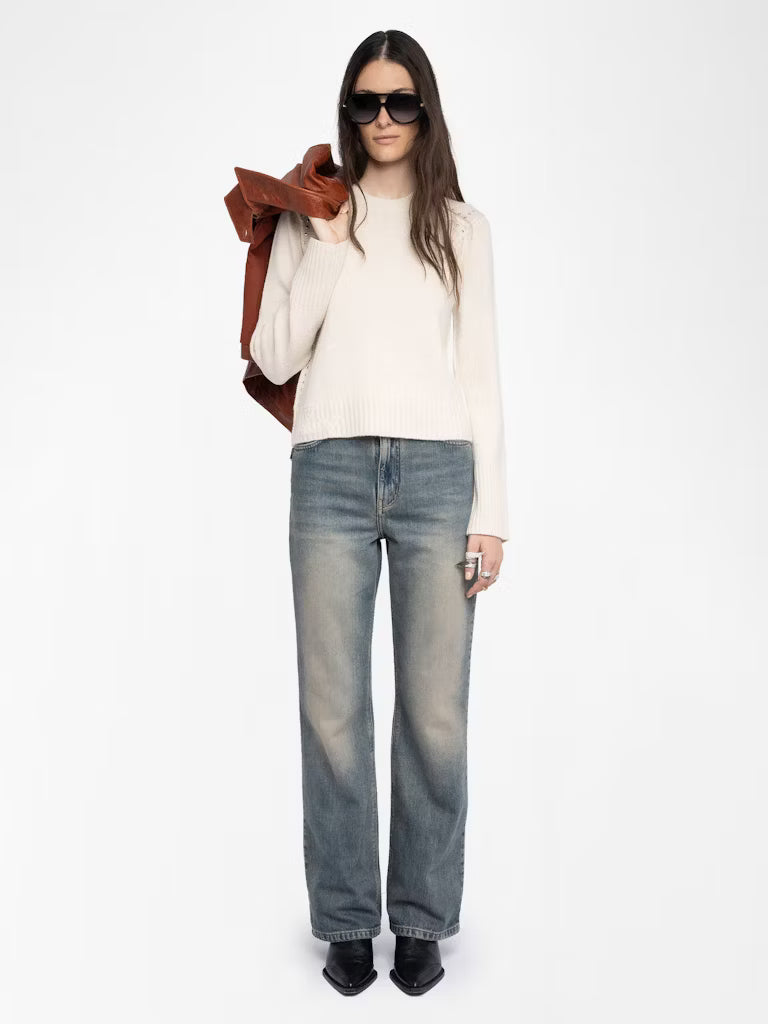 Zadig & Voltaire Nalty Sweater in Ecru