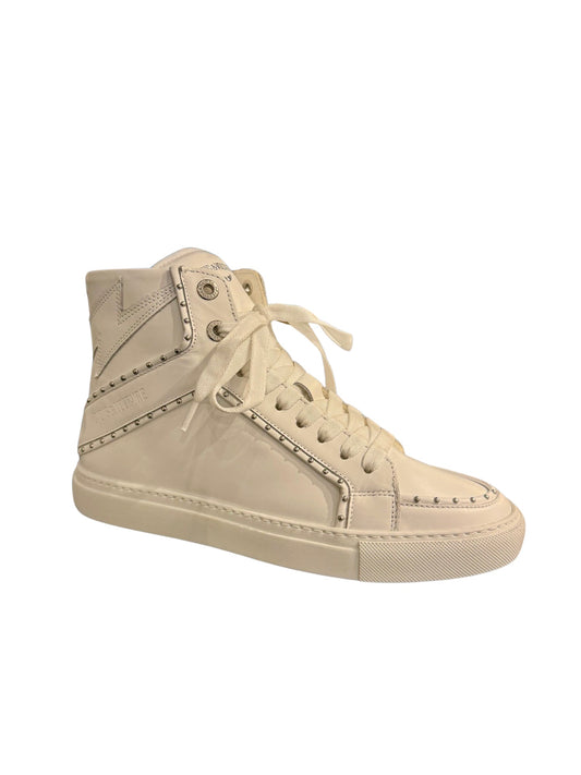Zadig & Voltaire- ZV1747 High Flash Smooth Calfskin Studded Sneakers