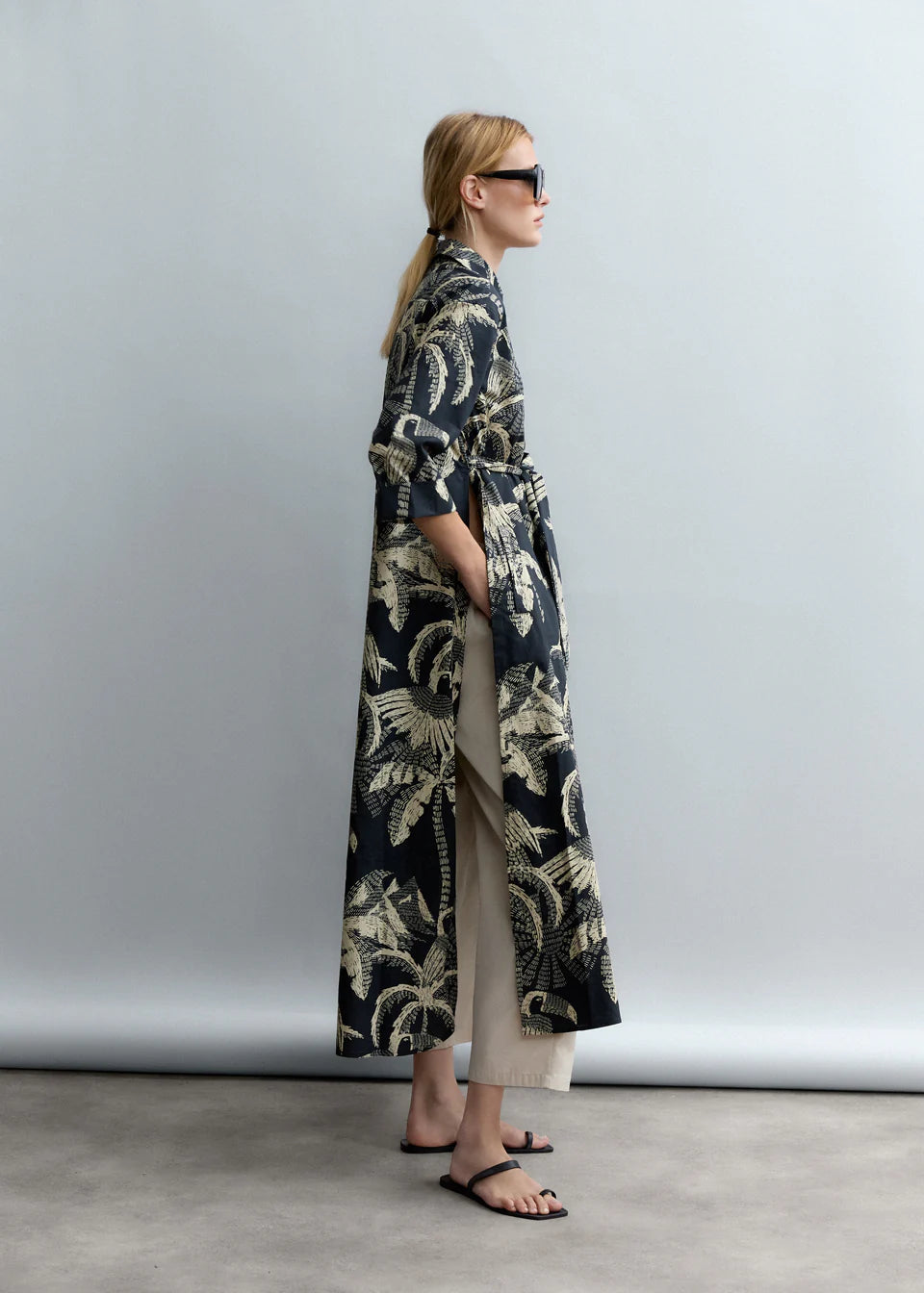 Tropic Sketch Longline Tunic with Belt