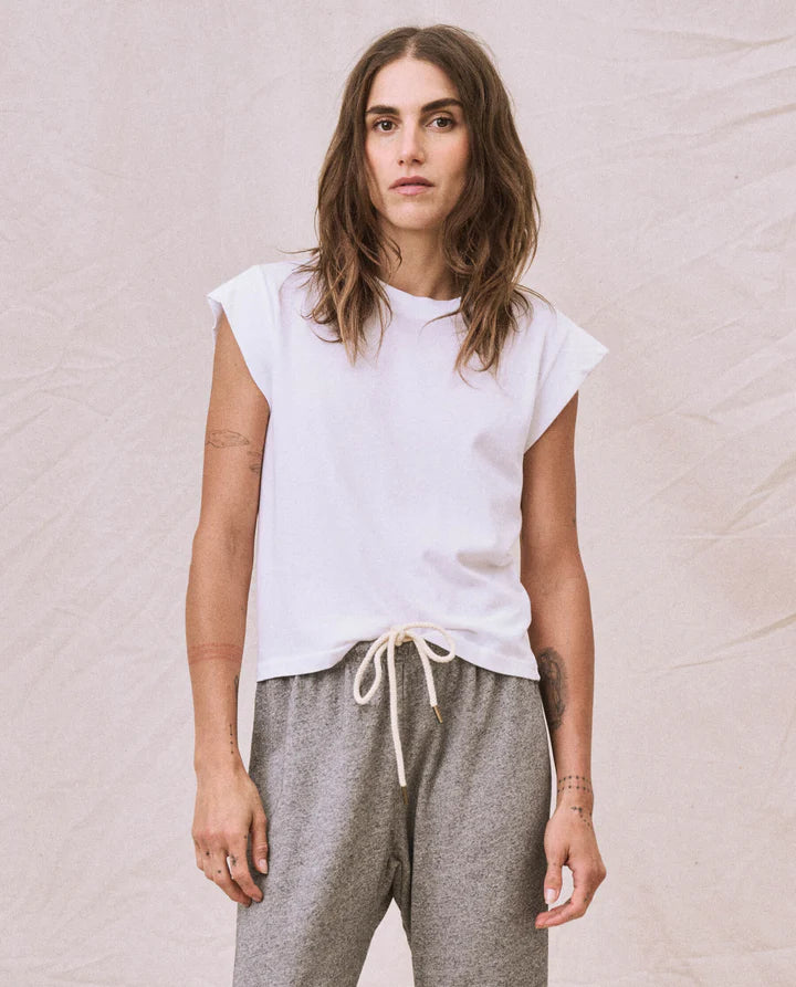 The Great - The Peak Shoulder Tee - True White
