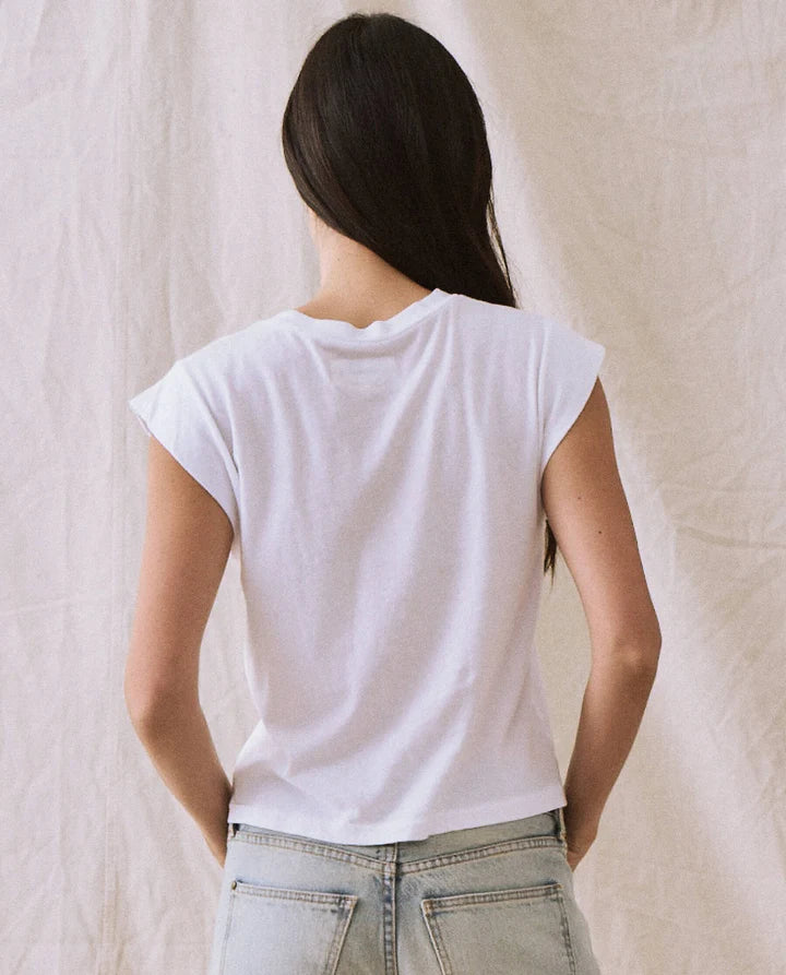 The Great - The Peak Shoulder Tee - True White