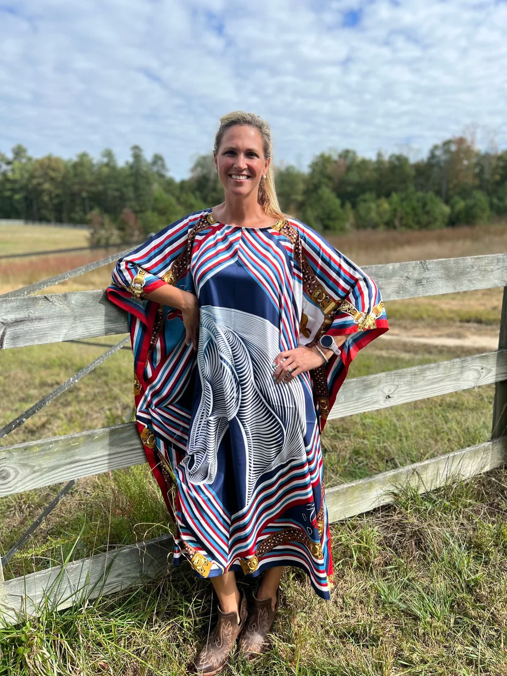 Dawn Bradbury - Kaftan Dress Long - USA Horse