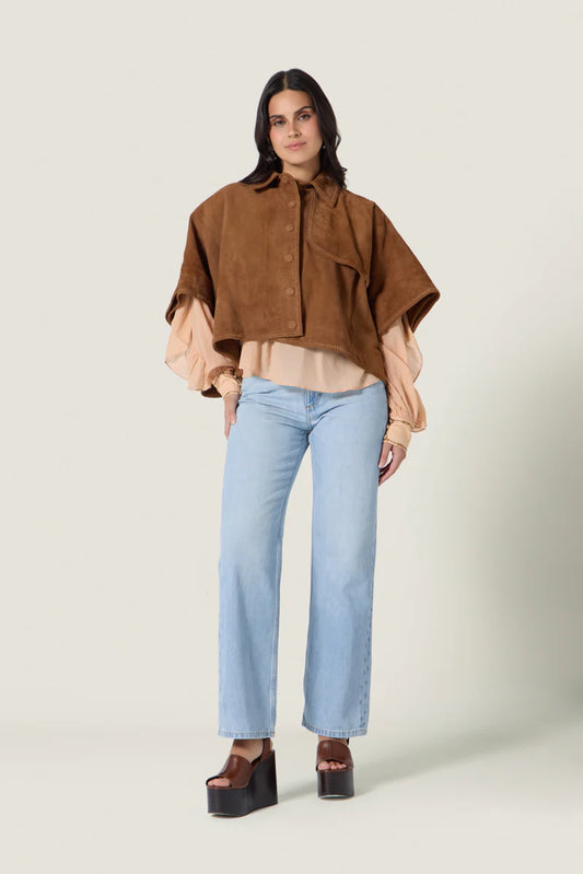 Scarlett Poppies Vontel Cape in Camel