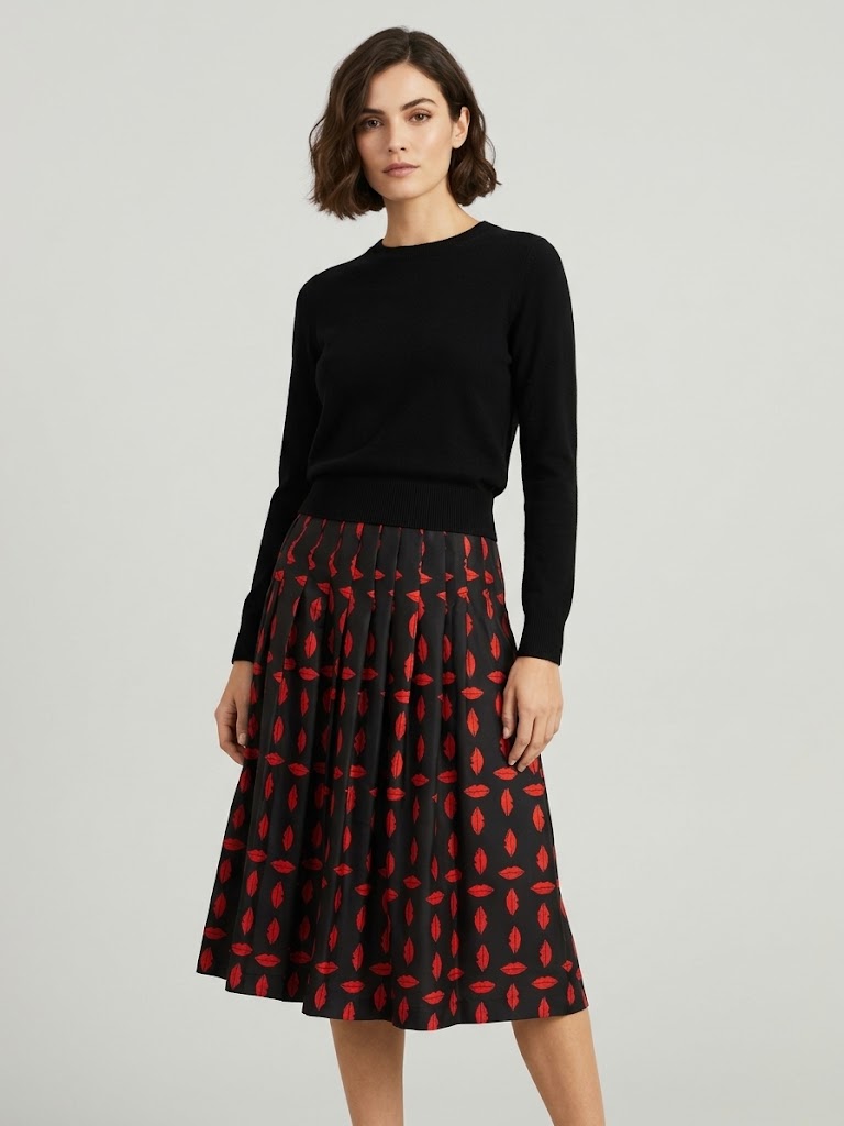 La Prestic Ouiston - Venise Skirt - Lips & Leopard