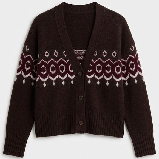 W. Cashmere - STBIL Fair Isle Cardigan - Brown