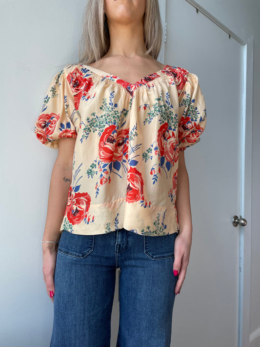 The Great- The Bungalow Top- Echo Rose Print